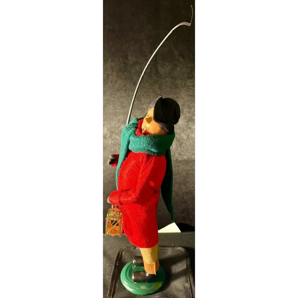 Byers Choice Caroler Coachman With Whip & Lantern Signed & Dated 2001